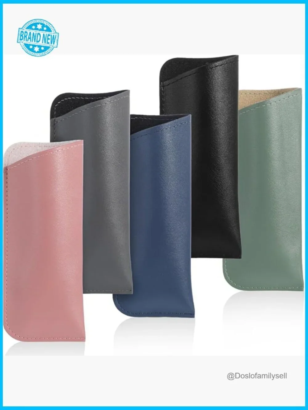 Soft Leather Glasses Cases Travel Eyewear Pouches Versatile Storage Classic